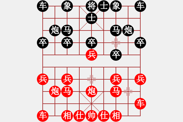 象棋棋谱图片：古交 葛永强 和 上海 万春林 - 步数：10 