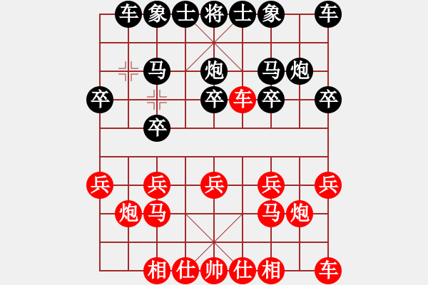 象棋棋譜圖片：上善若水[紅] -VS- 樺[黑] - 步數(shù)：10 