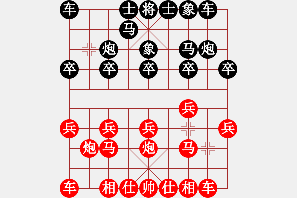 象棋棋譜圖片：中炮正馬對右拐腳馬（旋風(fēng)勝巫師特大級） - 步數(shù)：10 