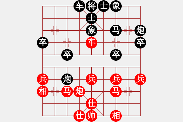 象棋棋譜圖片：開國元?jiǎng)?6段)-負(fù)-天地做棋盤(1段) - 步數(shù)：30 