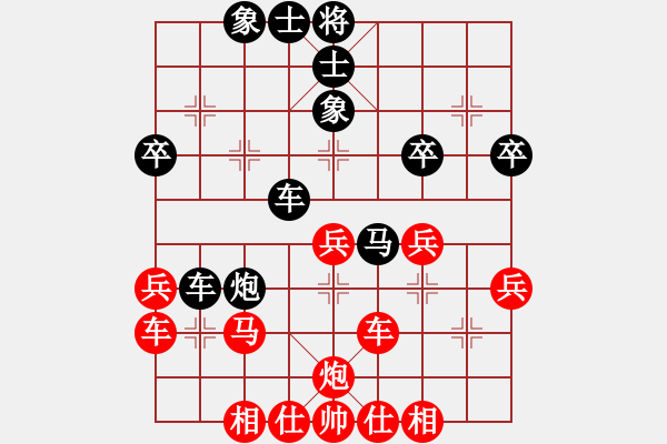 象棋棋譜圖片：天生佛心(6級(jí))-負(fù)-藍(lán)眼白龍(6級(jí)) - 步數(shù)：40 