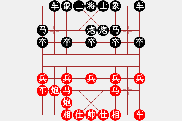 象棋棋譜圖片：金鉤炮先負(fù)愛(ài)好拱豬：坐失捉雙脫困機(jī) 白送雙馬加一車(chē) - 步數(shù)：10 