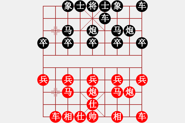 象棋棋譜圖片：風(fēng)云[紅] -VS- 中國山西忻州高樂[黑] - 步數(shù)：10 