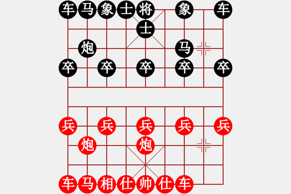 象棋棋譜圖片：牽制遇到反牽制，丟馬失勢難抵抗 - 步數(shù)：10 