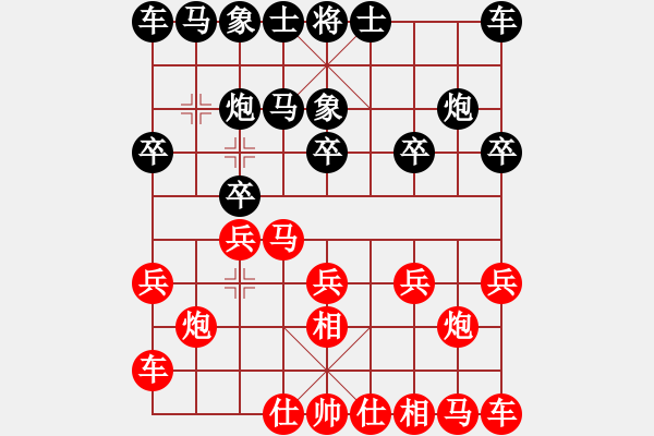 象棋棋譜圖片：‖棋家軍‖皎月[2739506104] -VS- 單刀[296061795] - 步數(shù)：10 