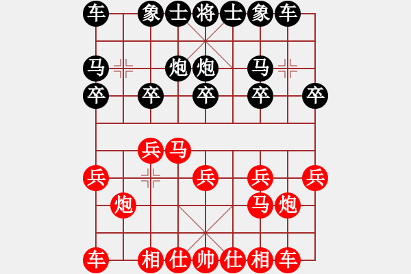 象棋棋譜圖片：中央(3段)-負(fù)-英雄恨(9段) - 步數(shù)：10 