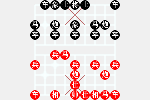 象棋棋譜圖片：山東省棋牌運(yùn)動(dòng)管理中心 宋曉琬 和 浙江省智力運(yùn)動(dòng)管理中心 杭寧 - 步數(shù)：10 