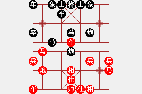 象棋棋譜圖片：老袁[360147347] -VS- 橫才俊儒[292832991] - 步數(shù)：30 