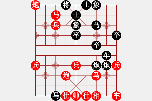 象棋棋譜圖片：龍虎霸(5段)-勝-天水姜伯約(5段)中炮七路馬對(duì)屏風(fēng)馬 紅左馬盤河 - 步數(shù)：40 