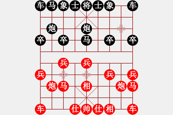 象棋棋譜圖片：13770163419[紅] -VS- 熱血盟★相識是緣[黑] - 步數(shù)：10 