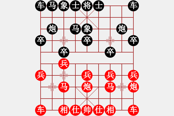 象棋棋譜圖片：‖棋家軍‖皎月[2739506104] -VS- 福來仙翁 [546882148]業(yè)余四級 - 步數(shù)：10 