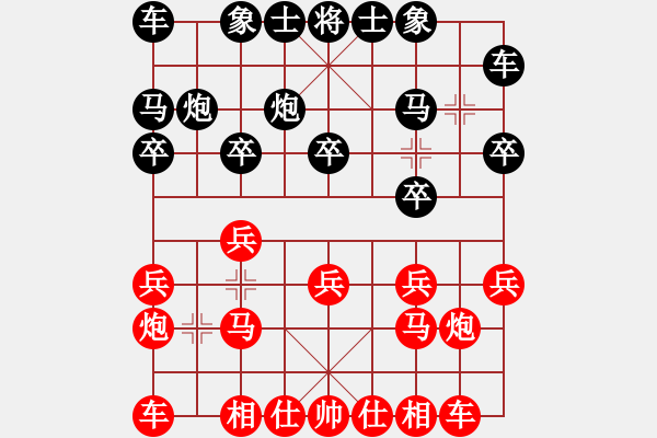 象棋棋谱图片：王哲 先和 胡迪 - 步数：10 