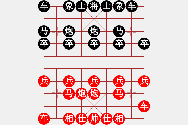 象棋棋譜圖片：順炮直車應(yīng)橫車五六炮正馬（基本格式） - 步數(shù)：10 