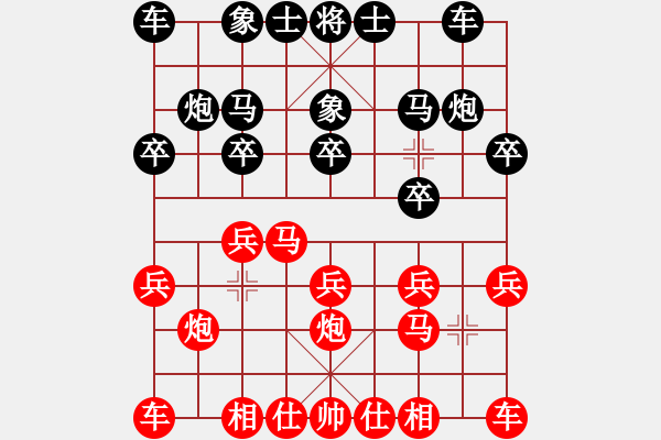 象棋棋谱图片：济南群康 谢岿 和 滨州齐明 张卫东 - 步数：10 