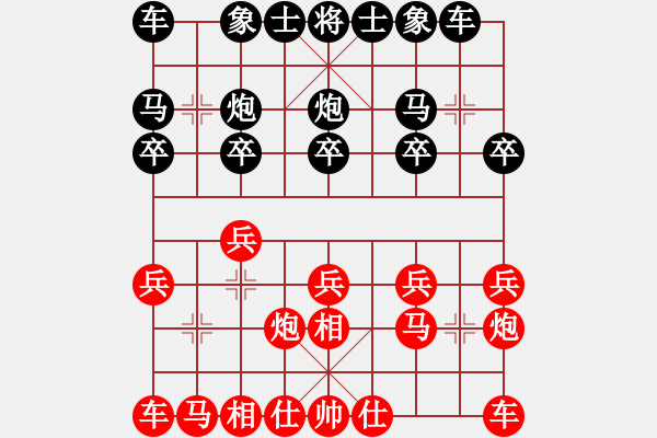 象棋棋譜圖片：風(fēng)神[紅] -VS- t y光月[黑] - 步數(shù)：10 