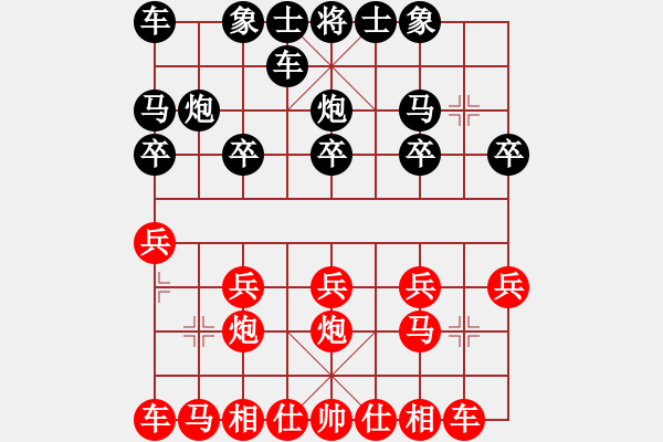 象棋棋譜圖片：何順安 和 楊官璘 - 步數(shù)：10 