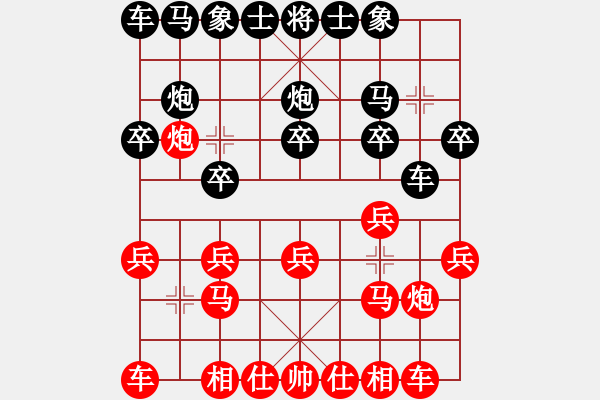 象棋棋譜圖片：2023.2.28.6中級場先勝起馬局對中炮 - 步數(shù)：10 