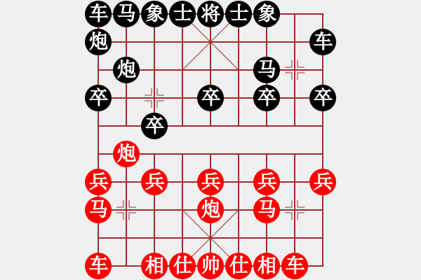 象棋棋谱图片：乌兰哈达熊(1段)-负-炫锋红颜馨(3段) - 步数：10 