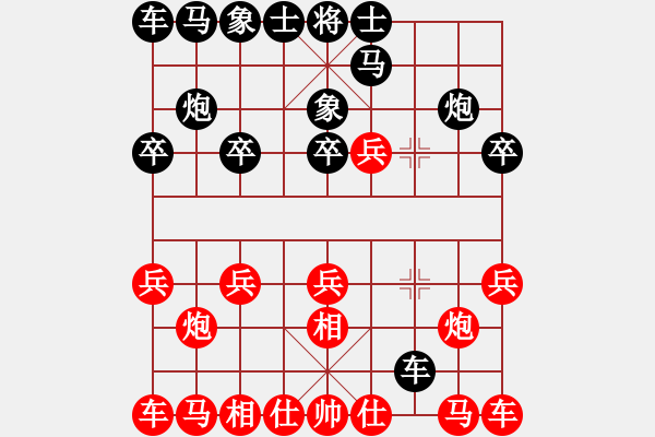 象棋棋譜圖片：瞎眼狗第八局 炮8進7 (打馬) - 步數(shù)：10 