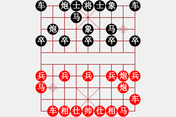 象棋棋譜圖片：1434局 A00- 不合理開局-小蟲引擎23層(先勝)天天Ai1-2 - 步數(shù)：10 