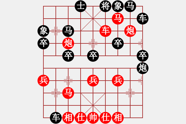 象棋棋譜圖片：1072局 A08- 邊兵局-小蟲引擎23層先勝業(yè)1-3 - 步數(shù)：33 