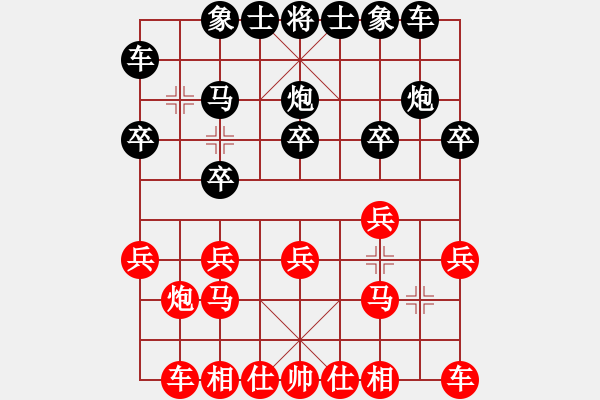 象棋棋譜圖片：天涯人[44585454] -VS- 橫才俊儒[292832991] - 步數(shù)：10 