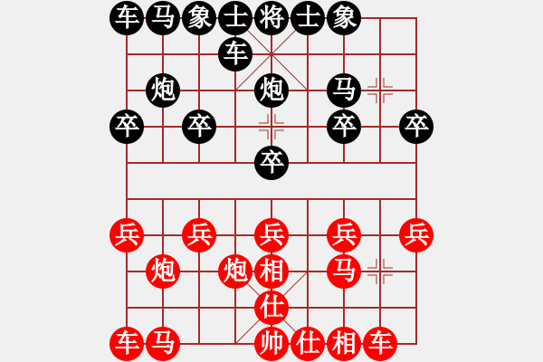 象棋棋譜圖片：全球通天下無敵[紅] -VS-行者必達 [黑] - 步數(shù)：10 