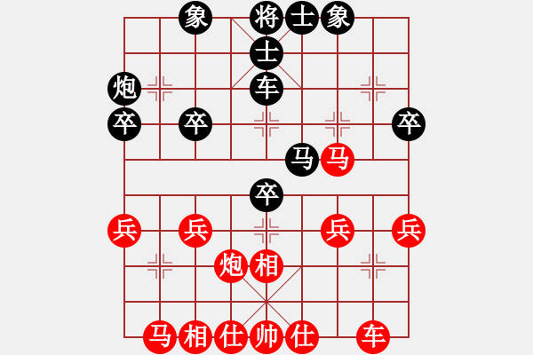 象棋棋譜圖片：章文彤     先勝 溫滿紅     - 步數(shù)：30 