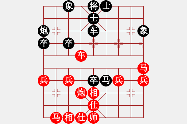 象棋棋譜圖片：章文彤     先勝 溫滿紅     - 步數(shù)：40 