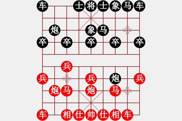 象棋棋譜圖片：葬心紅勝zbl58【中炮局】 - 步數(shù)：10 