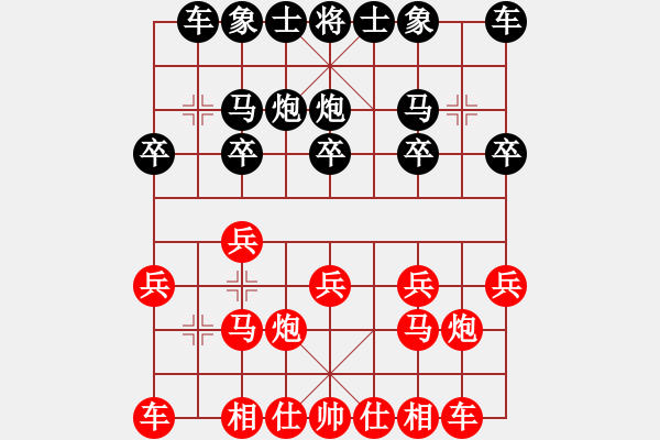 象棋棋譜圖片：2022.1.9.4JJ五分鐘先勝仙人指路對左中炮 - 步數(shù)：10 