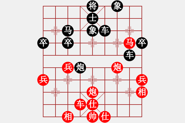 象棋棋譜圖片：第6局 黑右士雙炮過(guò)河型（黑緩左車） - 步數(shù)：60 