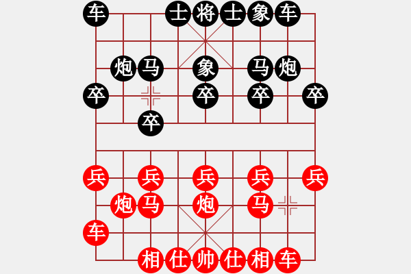 象棋棋譜圖片：馮智淵先負鐘念沂(中炮) - 步數(shù)：10 