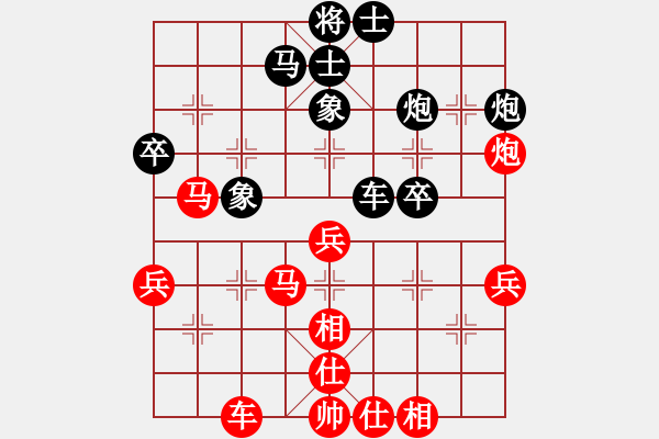 象棋棋譜圖片：車(chē)馬炮(地煞)-和-墨竹(天罡) - 步數(shù)：50 