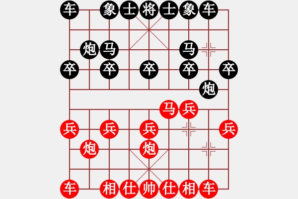 象棋棋譜圖片：第7局 直車(chē)進(jìn)三兵對(duì)左炮過(guò)河封車(chē) - 步數(shù)：10 