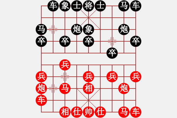 象棋棋谱图片：杨浩 先和 张欣 - 步数：10 