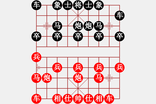 象棋棋譜圖片：bbboy002[紅] -VS- 2001婉兒[黑] - 步數(shù)：10 