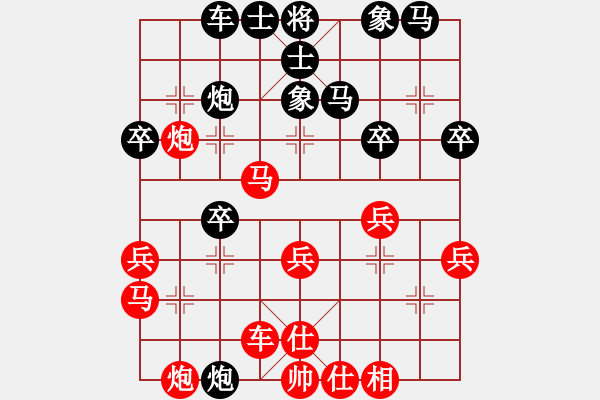 象棋棋譜圖片：★棋壇尊者★[407612993] -VS- 文[2323099218] - 步數(shù)：30 