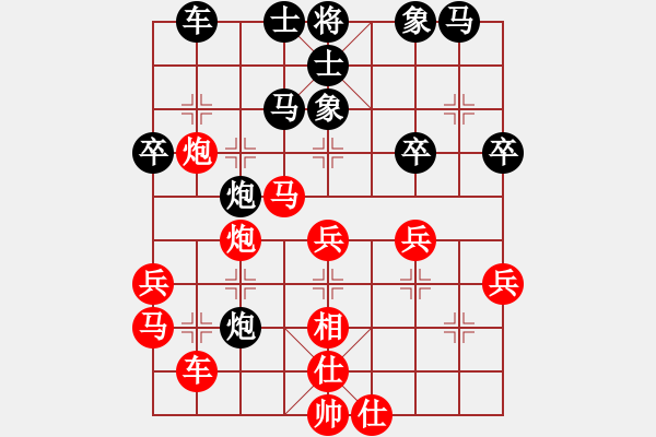 象棋棋譜圖片：★棋壇尊者★[407612993] -VS- 文[2323099218] - 步數(shù)：40 