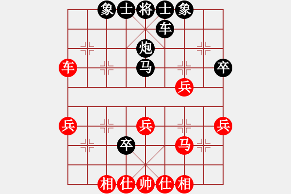 象棋棋譜圖片：閑云散鶴(3段)-和-安和高棋(9級) - 步數(shù)：40 