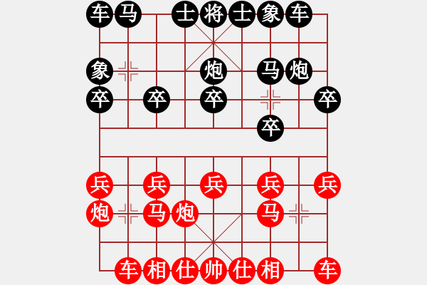 象棋棋譜圖片：1019局 A61- 過宮炮對(duì)進(jìn)左馬-旋風(fēng)引擎23層(2747) 先勝 甘寧(1400) - 步數(shù)：10 