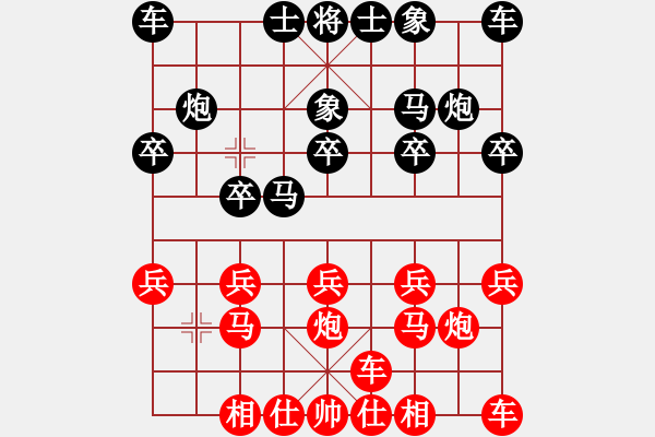 象棋棋譜圖片：橫才俊儒[紅] -VS- 游戲人生[黑] - 步數(shù)：10 