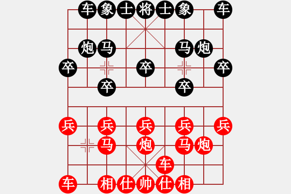 象棋棋譜圖片：熱血盟●溫柔一刀[紅] -VS- 熱血盟★和仔[黑] - 步數(shù)：10 