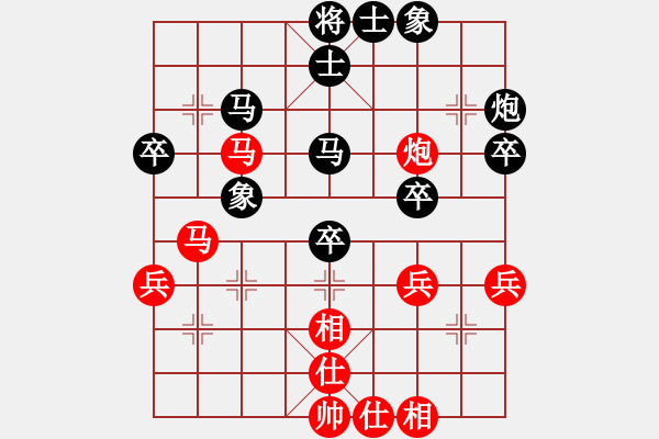 象棋棋譜圖片：一天一萬年(4段)-負(fù)-穿越(2段) - 步數(shù)：50 