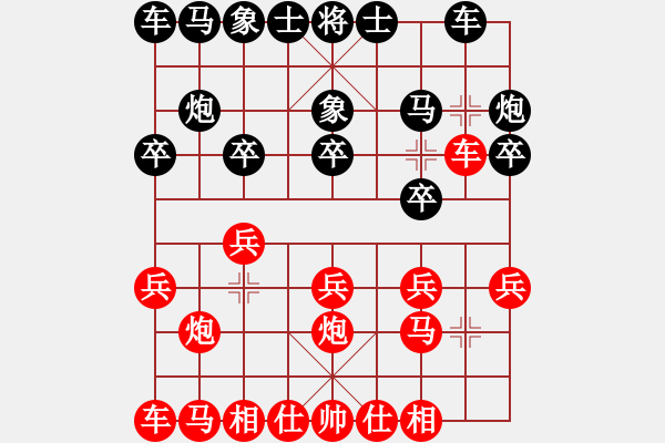 象棋棋譜圖片：1573局 B00-中炮局-旋風(fēng)九專雙核 紅先負(fù) 小蟲引擎25層 - 步數(shù)：10 