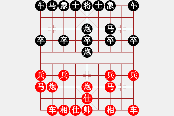 象棋棋譜圖片：‰●綢都情緣‰●大漠胡楊[紅] -VS- ‰●大漠胡楊[黑] - 步數(shù)：10 