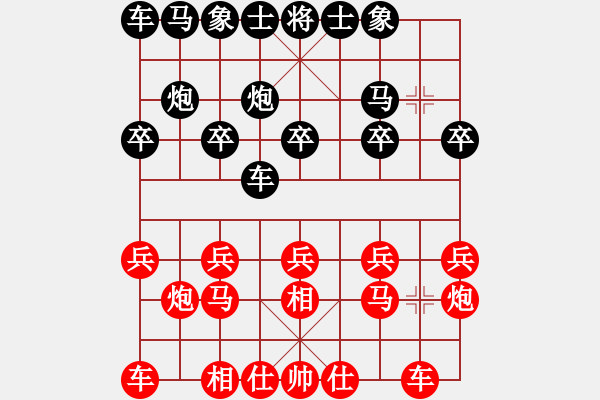 象棋棋譜圖片：飛相進(jìn)右馬對左過宮炮 判為和局 - 步數(shù)：10 