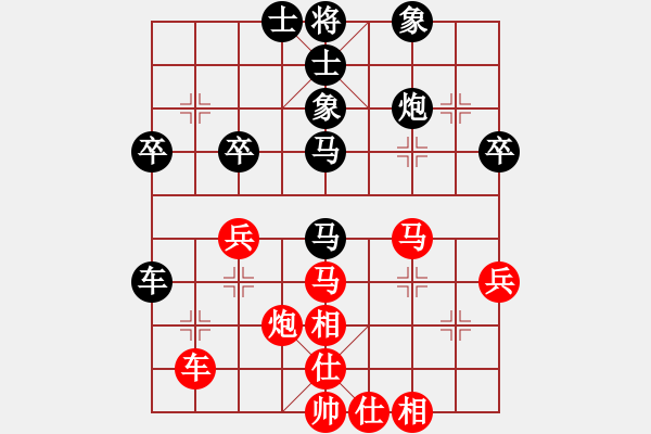 象棋棋譜圖片：七愛賢(風(fēng)魔)-負(fù)-華山霹靂(1星)巧過卒退車奪炮 - 步數(shù)：40 