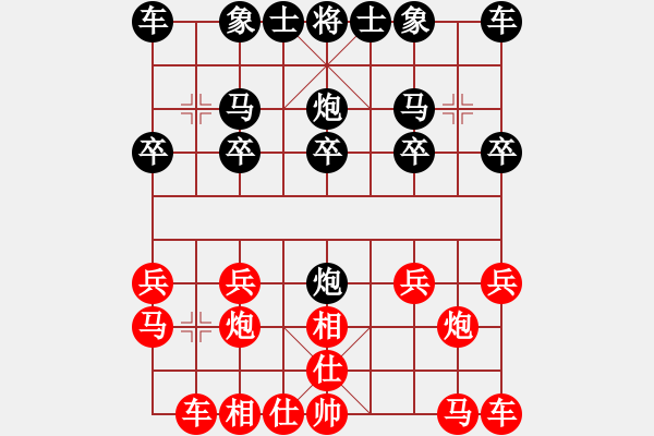 象棋棋譜圖片：如理思維(初級)-負-kanazo(5r) - 步數(shù)：10 