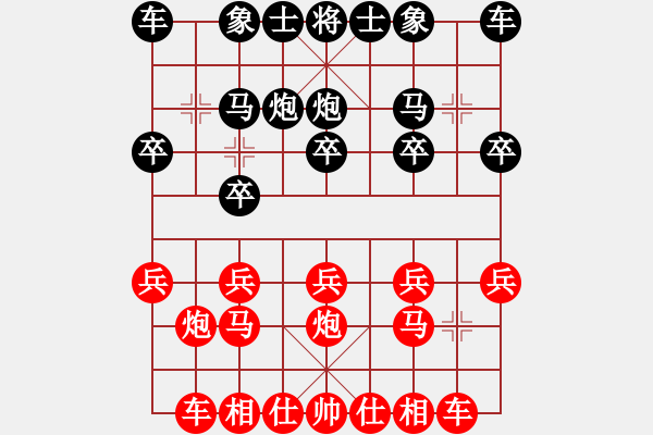 象棋棋譜圖片：順炮局（紅勝） - 步數(shù)：10 